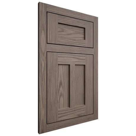 Shiloh Cabinetry Flush Inset Wilmington White Oak Plain Cut Clay Door