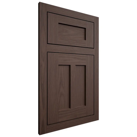 Shiloh Cabinetry Flush Inset Wilmington White Oak Plain Cut Dusk Door