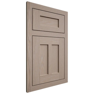 Shiloh Cabinetry Flush Inset Wilmington White Oak Plain Cut Whitewash Door