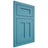 Shiloh Cabinetry Flush Inset Wilmington White Oak Quarter Sawn Aqua Door