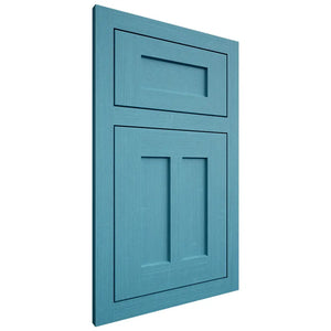 Shiloh Cabinetry Flush Inset Wilmington White Oak Quarter Sawn Aqua Door