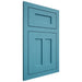 Shiloh Cabinetry Flush Inset Wilmington White Oak Quarter Sawn Aqua Door