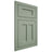 Shiloh Cabinetry Flush Inset Wilmington White Oak Quarter Sawn Moss Door