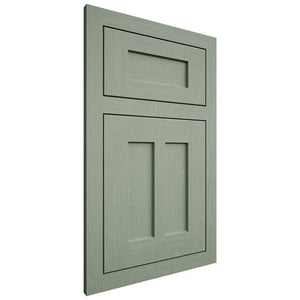 Shiloh Cabinetry Flush Inset Wilmington White Oak Quarter Sawn Moss Door