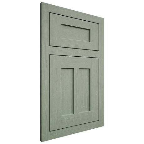 Shiloh Cabinetry Flush Inset Wilmington White Oak Quarter Sawn Moss Door