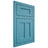 Shiloh Cabinetry Flush Inset Wilmington White Oak Rift Cut Aqua Door