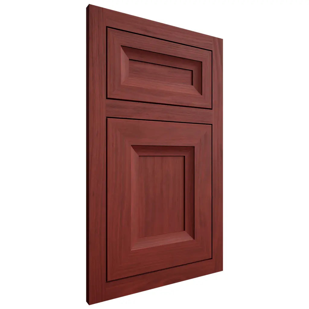 Shiloh Cabinetry Flush Inset Windsor Cherry Plain Cut Red Door