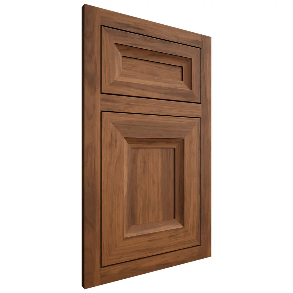 Shiloh Cabinetry Flush Inset Windsor Hickory Plain Cut Burnt Sugar Door