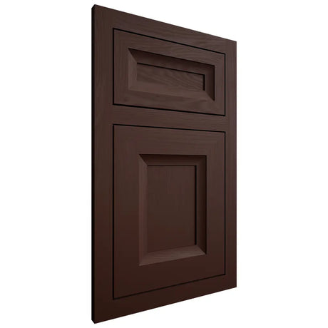 Shiloh Cabinetry Flush Inset Windsor Maple Plain Cut Cocoa Door