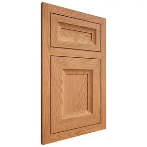 Shiloh Cabinetry Flush Inset Windsor Red Oak Plain Cut Medium Door