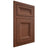 Shiloh Cabinetry Flush Inset Windsor Walnut Plain Cut Rye Door
