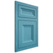 Shiloh Cabinetry Flush Inset Windsor White Oak Plain Cut Aqua Door