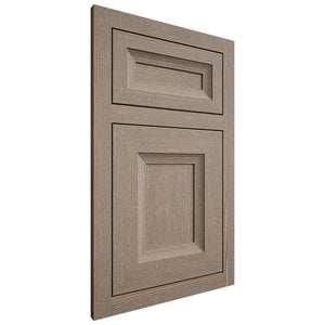 Shiloh Cabinetry Flush Inset Windsor White Oak Quarter Sawn Almond Door