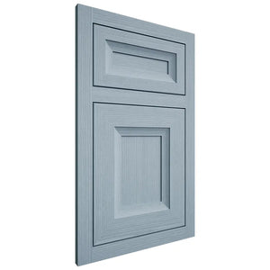 Shiloh Cabinetry Flush Inset Windsor White Oak Rift Cut Sky Door