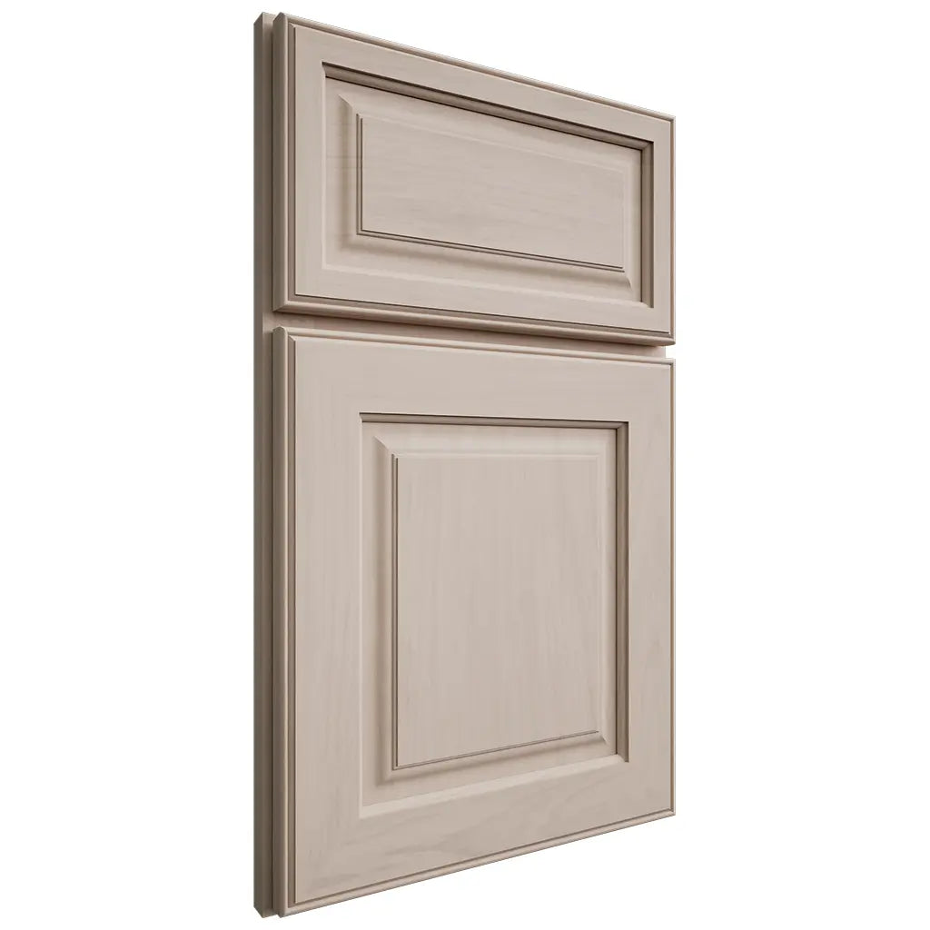 Shiloh Cabinetry Full Overlay Asherville Alder Plain Cut White Sands Door