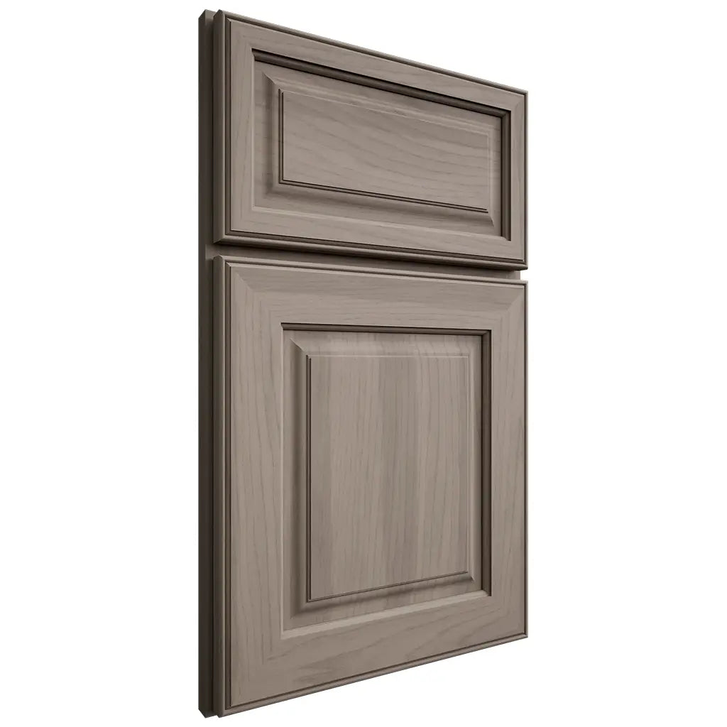 Shiloh Cabinetry Full Overlay Asherville Hickory Plain Cut Sterling Door