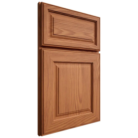 Shiloh Cabinetry Full Overlay Asherville Red Oak Plain Cut Harvest Door