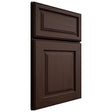 Shiloh Cabinetry Full Overlay Asherville Walnut Plain Cut Bison Door