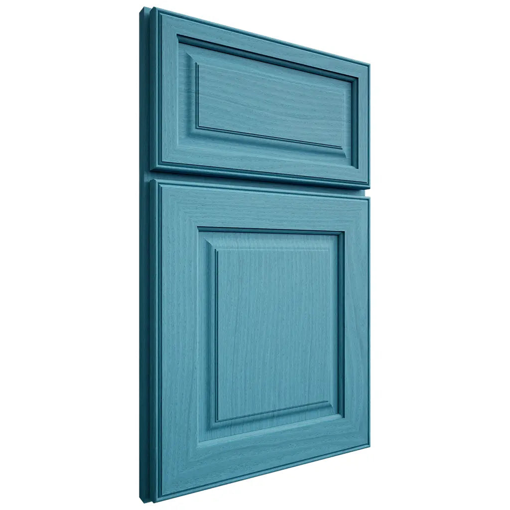 Shiloh Cabinetry Full Overlay Asherville White Oak Plain Cut Aqua Door