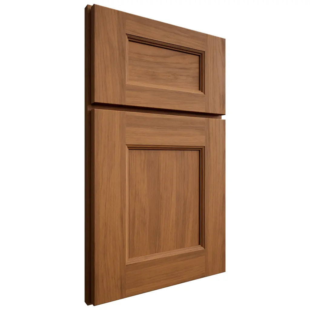 Shiloh Cabinetry Full Overlay Aspen Hickory Plain Cut Chestnut Door