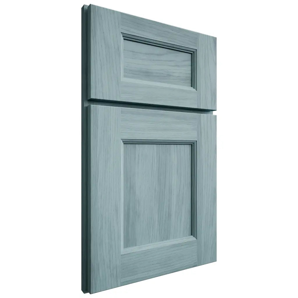 Shiloh Cabinetry Full Overlay Aspen Hickory Plain Cut Sky Door