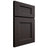 Shiloh Cabinetry Full Overlay Aspen Poplar Plain Cut Carbon Door