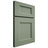 Shiloh Cabinetry Full Overlay Aspen Poplar Plain Cut Moss Door