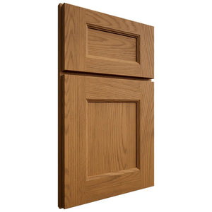 Shiloh Cabinetry Full Overlay Aspen Red Oak Plain Cut Autumn Door