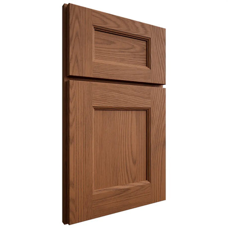 Shiloh Cabinetry Full Overlay Aspen Red Oak Plain Cut Braun Door