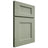 Shiloh Cabinetry Full Overlay Aspen Red Oak Plain Cut Moss Door