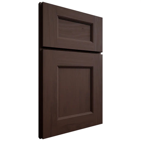 Shiloh Cabinetry Full Overlay Aspen Walnut Plain Cut Bison Door