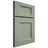 Shiloh Cabinetry Full Overlay Aspen White Oak Plain Cut Moss Door