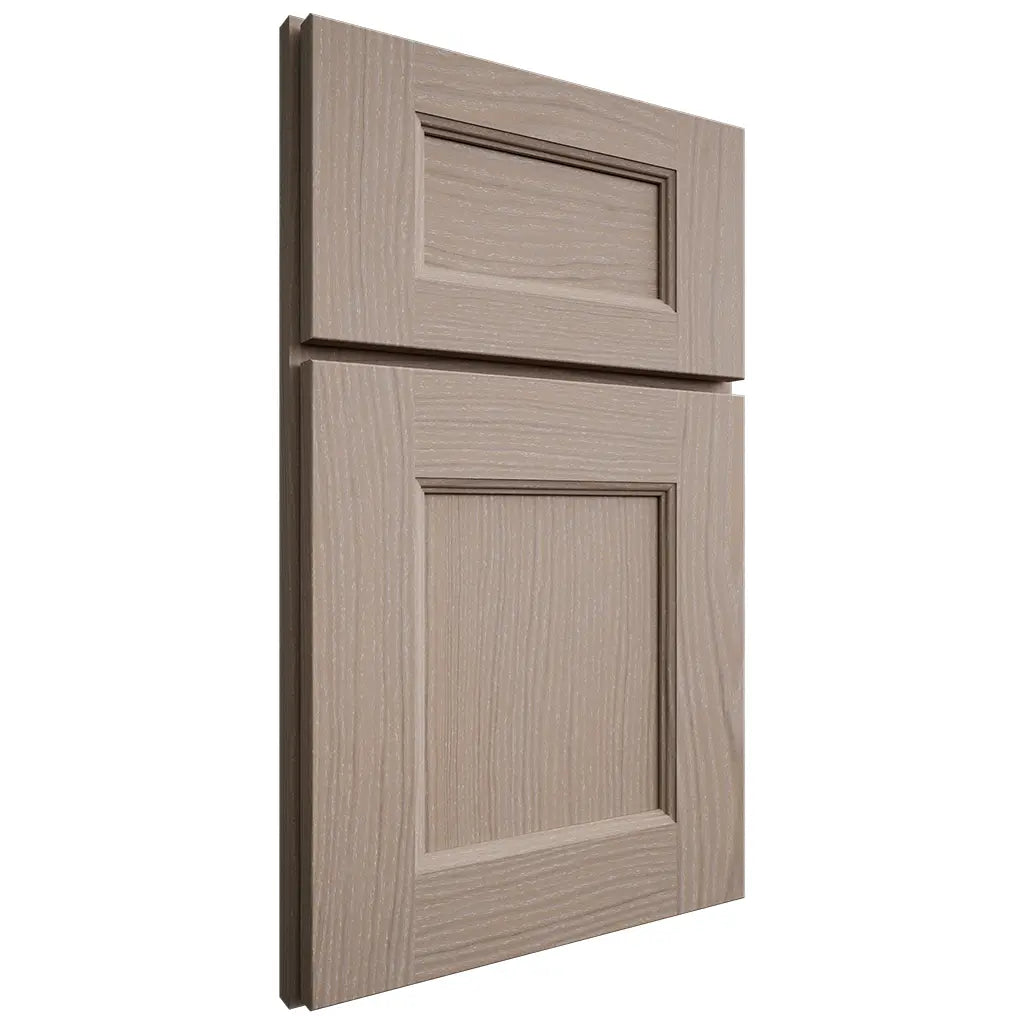Shiloh Cabinetry Full Overlay Aspen White Oak Plain Cut Whitewash Door