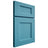 Shiloh Cabinetry Full Overlay Aspen White Oak Quarter Sawn Aqua Door