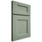 Shiloh Cabinetry Full Overlay Aspen White Oak Quarter Sawn Moss Door
