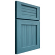 Shiloh Cabinetry Full Overlay Beaded Century Hickory Plain Cut Aqua Door