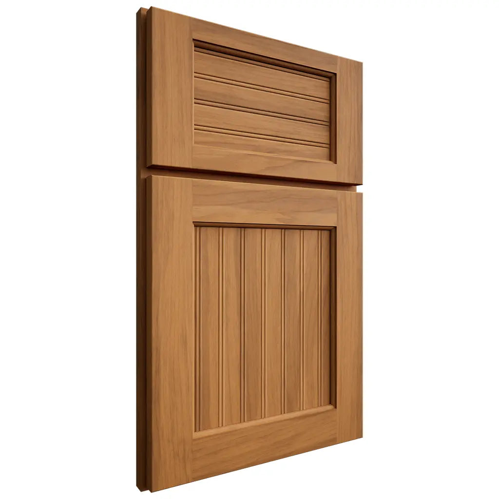 Shiloh Cabinetry Full Overlay Beaded Century Hickory Plain Cut Medium Door