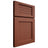 Shiloh Cabinetry Full Overlay Beaded Century Maple Plain Cut Cayenne Door