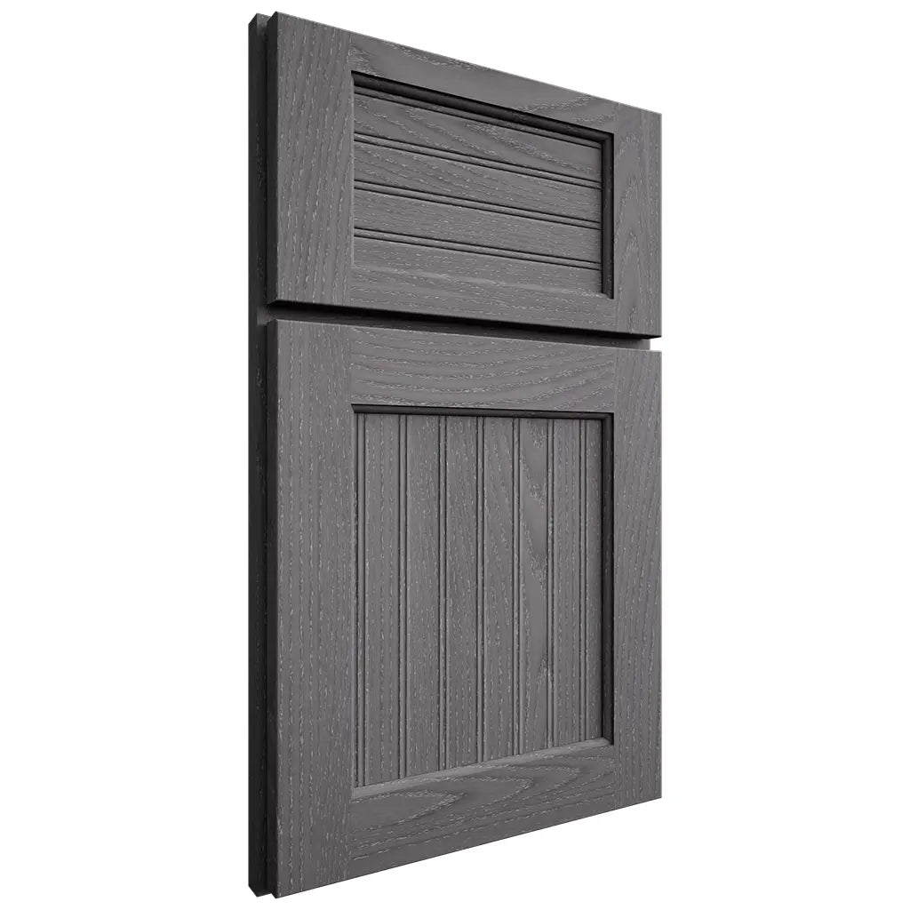 Shiloh Cabinetry Full Overlay Beaded Century Red Oak Plain Cut Cadet Door