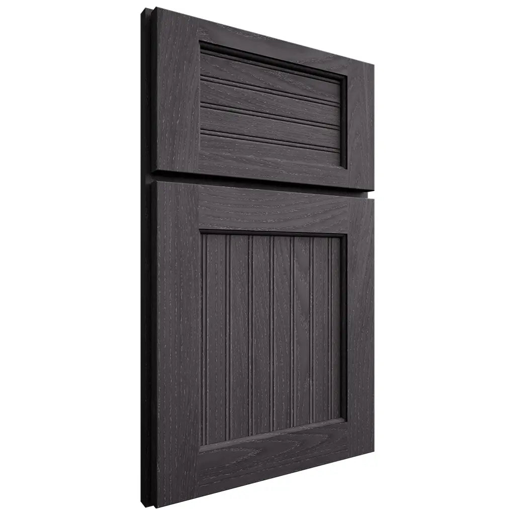 Shiloh Cabinetry Full Overlay Beaded Century Red Oak Plain Cut Harbor Door