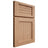 Shiloh Cabinetry Full Overlay Beaded Century Red Oak Plain Cut Natural Door