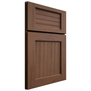 Shiloh Cabinetry Full Overlay Beaded Century Walnut Plain Cut Natural Door