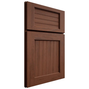 Shiloh Cabinetry Full Overlay Beaded Century Walnut Plain Cut Rye Door