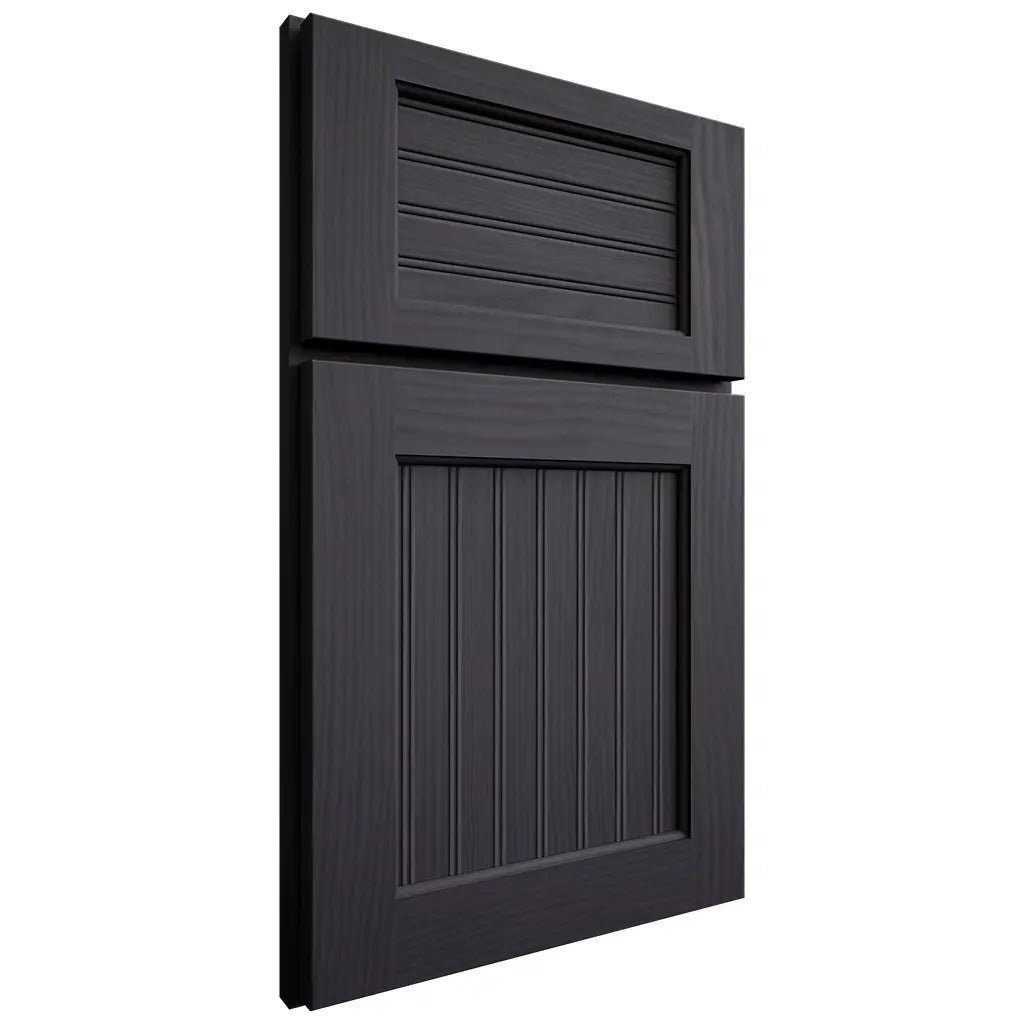Shiloh Cabinetry Full Overlay Beaded Century White Oak Plain Cut Harbor Door