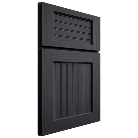 Shiloh Cabinetry Full Overlay Beaded Century White Oak Plain Cut Harbor Door