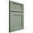 Shiloh Cabinetry Full Overlay Beaded Century White Oak Plain Cut Moss Door