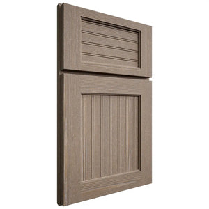 Shiloh Cabinetry Full Overlay Beaded Century White Oak Quarter Sawn Almond Door