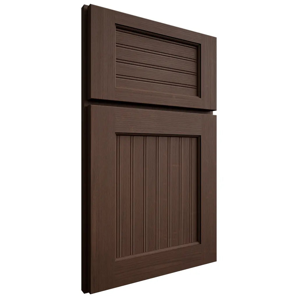 Shiloh Cabinetry Full Overlay Beaded Century White Oak Quarter Sawn Braun Door