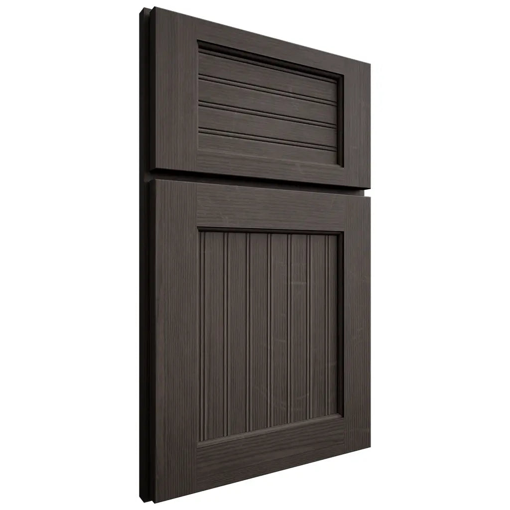 Shiloh Cabinetry Full Overlay Beaded Century White Oak Quarter Sawn Creekside Door