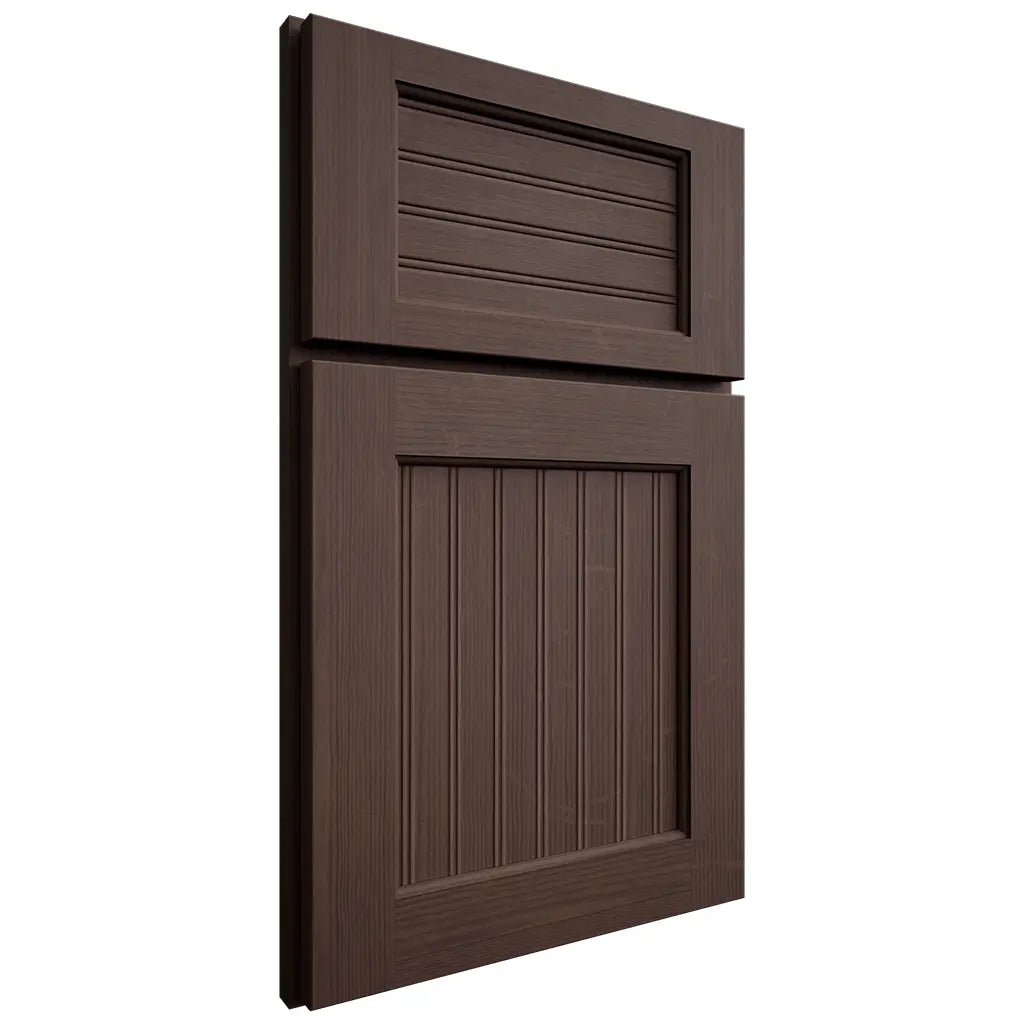 Shiloh Cabinetry Full Overlay Beaded Century White Oak Quarter Sawn Dusk Door